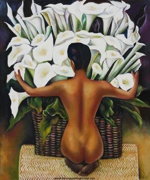 Nude With Calla Lilies