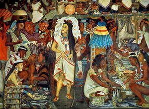 Diego Rivera - The Market of Tlatelolco  (detail)