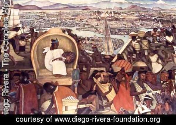 Diego Rivera - Detail from The Great City of Tenochtitlan 1945-52