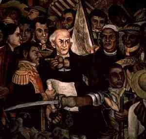 Diego Rivera - The Tribunal of the Inquisition (detail from mural cycle)
