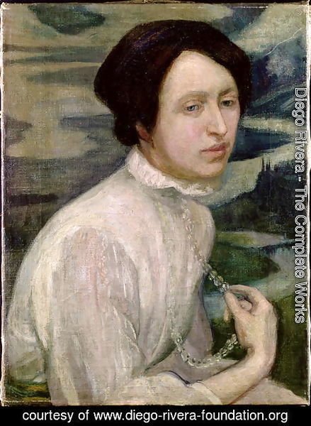 Diego Rivera - Portrait of Angelina Beloff  1909