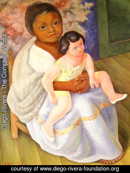 Diego Rivera - Nina with Doll, 1954