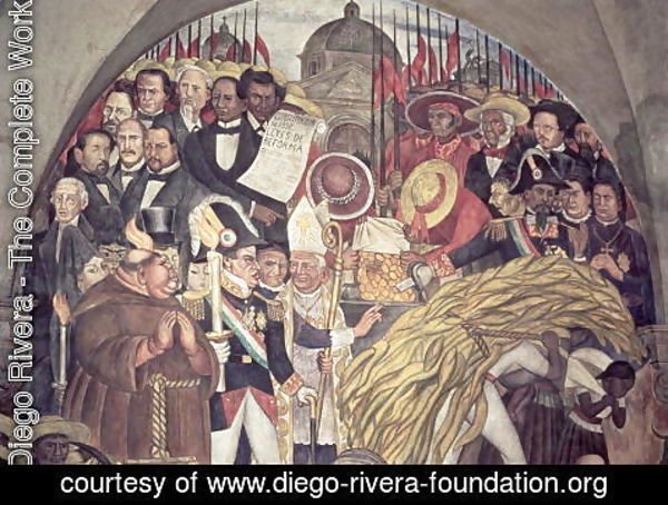 Diego Rivera - History of Mexico from the Conquest to 1930, detail from a mural in the cycle Epic of the Mexican People, 1929-31