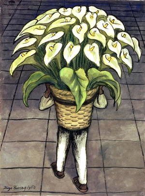 Diego Rivera - Man Loaded with Lilies  1950