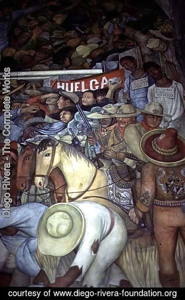 Diego Rivera - Repression, Mexico Today and Tomorrow, from the series,  Epic of the Mexican People, 1934-5