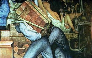 Diego Rivera - Detail of a loadcarrier, Mexico Today and Tomorrow, from the series Epic of the Mexican People, 1934-5