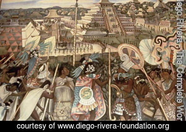 Diego Rivera - The Culture of Totonaken, detail from the series, Pre-hispanic and Colonial Mexico,  1945-52