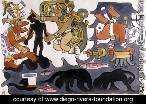 Diego Rivera - The Creation of Man, Popol Vuh