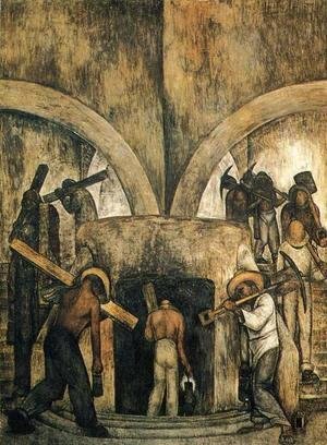 Diego Rivera - Entry into the Mine (Entrada a la mina) 1923