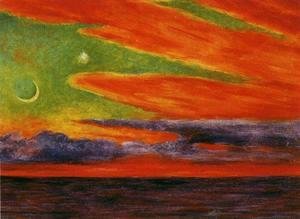 Diego Rivera - Evening Twilight at Acapulco (Atardecer en Acapulco) 1956