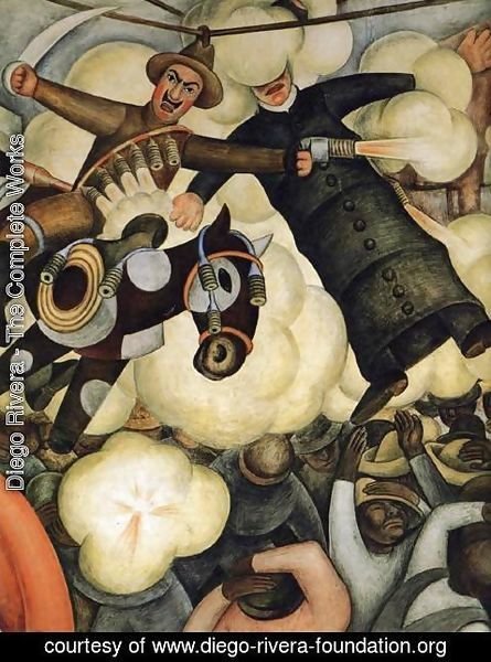 Diego Rivera - The Burning of the Judases Detail 1923 to 24