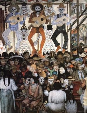 Diego Rivera - The Day of the Dead(Dark Version) 1924