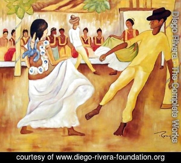 Diego Rivera - Baile En Tehuantepec