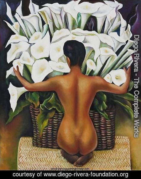 Diego Rivera - Nude With Calla Lilies