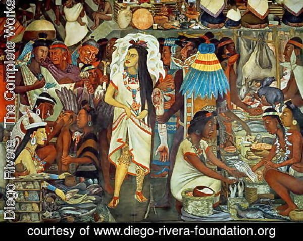 Diego Rivera - The Market of Tlatelolco  (detail)
