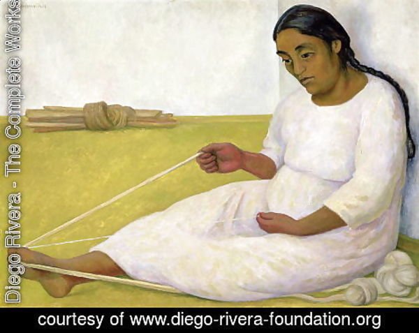Diego Rivera - Indian Spinning
