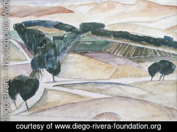 Diego Rivera - Landscape at Toledo  1913