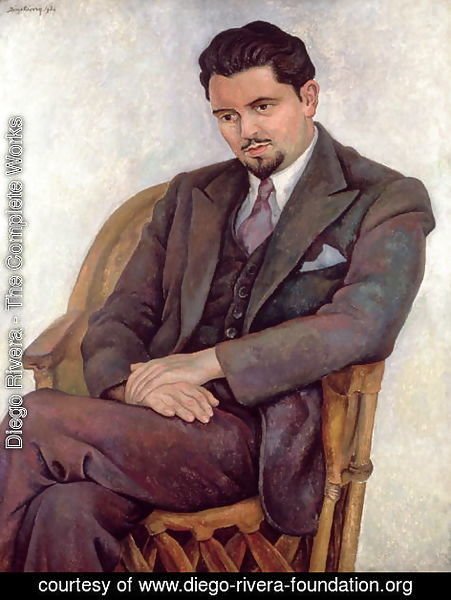 Diego Rivera - Portrait of the Poet Lalane  1936