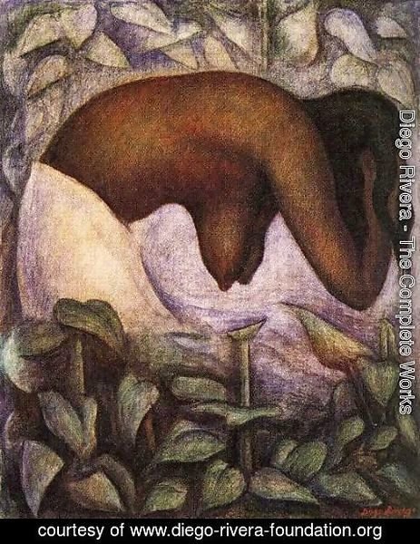 Diego Rivera - Bather of Tehuantepec (Banista de Tehuantepec) 1923