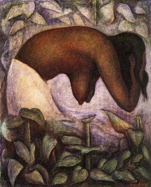 Diego Rivera - Bather of Tehuantepec (Banista de Tehuantepec) 1923
