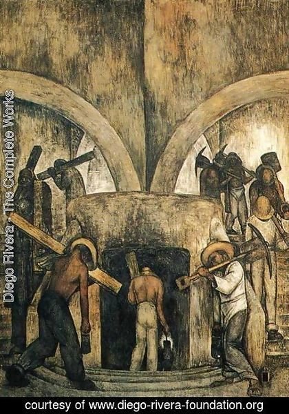 Diego Rivera - Entry into the Mine (Entrada a la mina) 1923