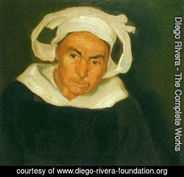 Diego Rivera - Head of a Breton Woman (Cabeza de mujer bretona) 1910