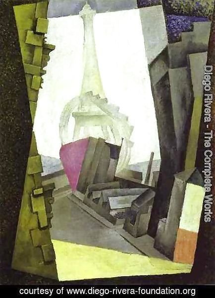 Diego Rivera - La Tour Eiffel 1914
