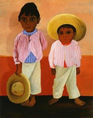 Diego Rivera - My Godfathers Sons Portrait of Modesto and Jesus Sanchez (Los hijos de mi compadre Retratos de Modesto y Jesus Sanchez) 1930