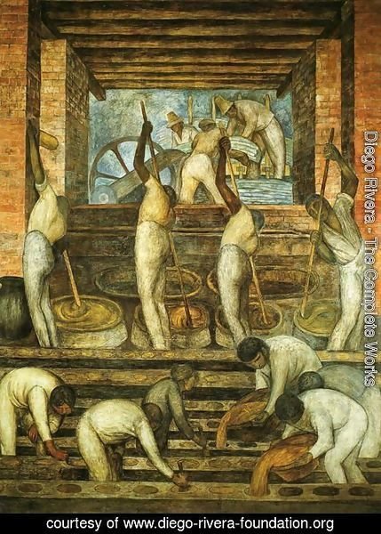 Political Vision of the Mexican People The Sugar Mill (El trapiche) 1923 Fresco Ground floor north wall Ministry of Public Education Mexico City