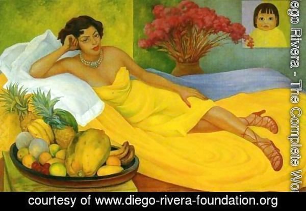 Diego Rivera - Portrait of Sra Dona Elena Flores de Carrillo (Retrato de la Sra Dona Elena Flores de Carrillo) 1953