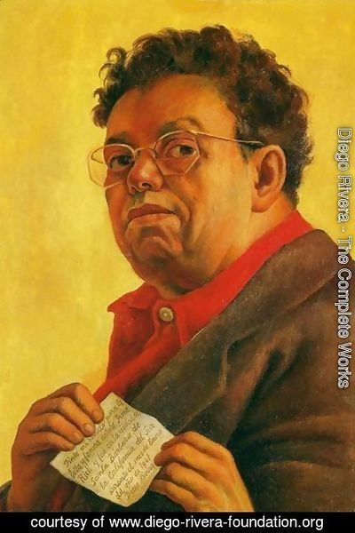 Diego Rivera - Self Portrait Dedicated to Irene Rich (Autorretrato dedicado a Irene Rich) 1941