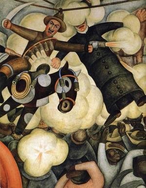 Diego Rivera - The Burning of the Judases Detail 1923 to 24