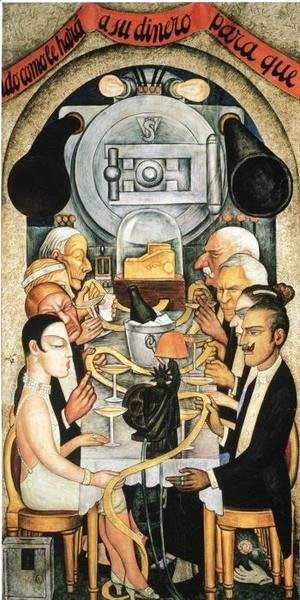 Diego Rivera - Wall Street Banquet 1928